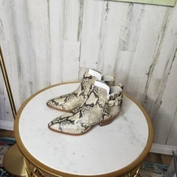 Sam Edelman Neena Bootie Black Nude Snake - Picture 12 of 12